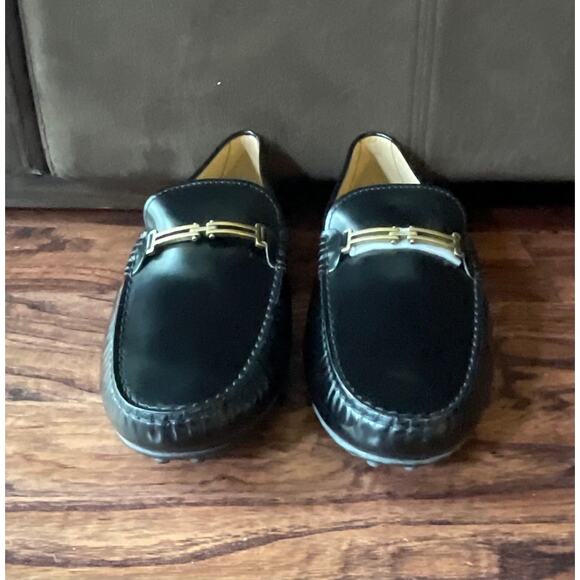 $995 NIB Tod\'s Gommino Driving Loafers Double T gold hardware Black Size 13(47) main image 10